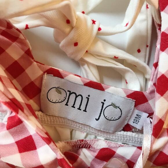 New! Omi Jo WDW Aunt Heart Tunic Dress Red Gingham 18M - Picture 3 of 6